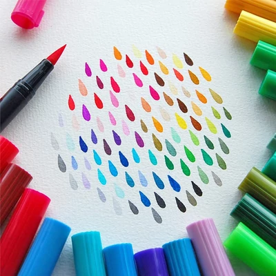 Obojstranný popisovač Tombow abt dual brush - v rôznych farbách