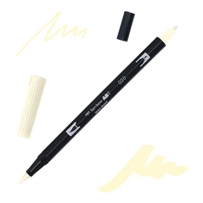 Obojstranný popisovač Tombow abt dual brush - 020, peach