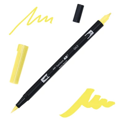 Obojstranný popisovač Tombow abt dual brush - 062, pale yellow