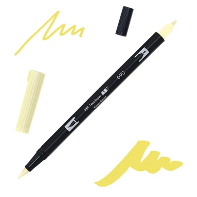 Obojstranný popisovač Tombow abt dual brush - 090, lemon cream