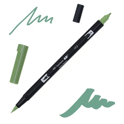 Obojstranný popisovač Tombow abt dual brush - 192, asparagus