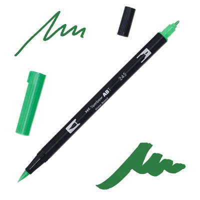 Obojstranný popisovač Tombow abt dual brush - 245, sap green