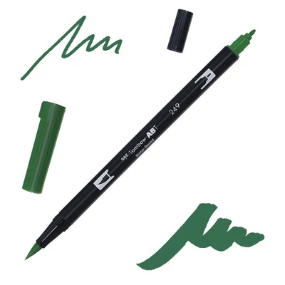 Obojstranný popisovač Tombow abt dual brush - 249, hunter green