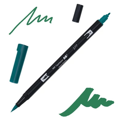 Obojstranný popisovač Tombow abt dual brush - 277, dark green