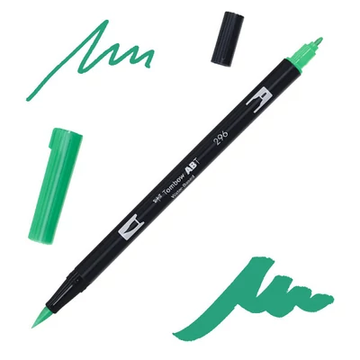 Obojstranný popisovač Tombow abt dual brush - 296, green