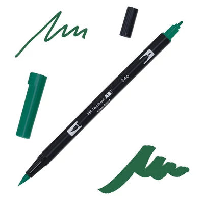 Obojstranný popisovač Tombow abt dual brush - 346, sea green
