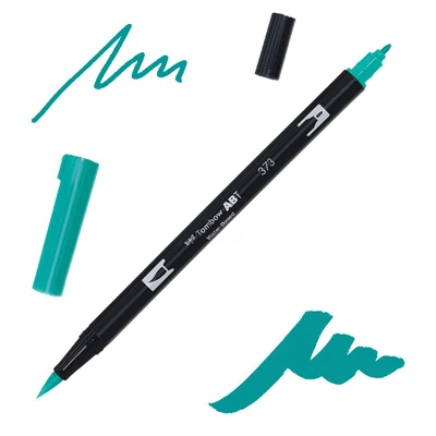 Obojstranný popisovač Tombow abt dual brush - 373, sea blue