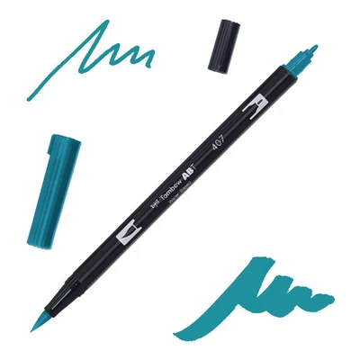 Obojstranný popisovač Tombow abt dual brush - 407, Tiki teal