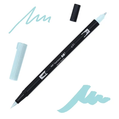 Obojstranný popisovač Tombow abt dual brush - 491, glacier blue