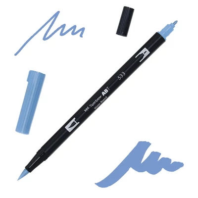 Obojstranný popisovač Tombow abt dual brush - 533, peacock