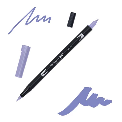 Obojstranný popisovač Tombow abt dual brush - 603, periwinkle