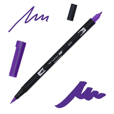Obojstranný popisovač Tombow abt dual brush - 606, violet
