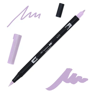 Obojstranný popisovač Tombow abt dual brush - 623, purple sage