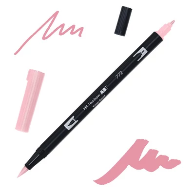 Obojstranný popisovač Tombow abt dual brush - 772, dusty rose