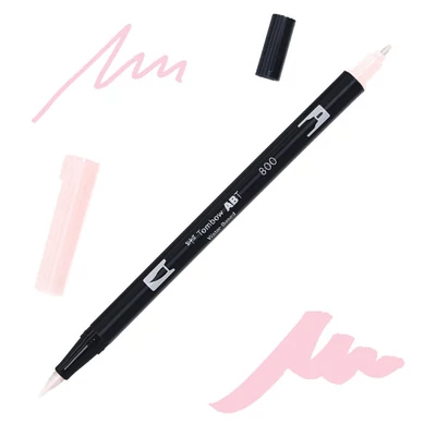 Obojstranný popisovač Tombow abt dual brush - 800, pale pink
