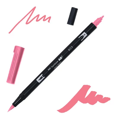 Obojstranný popisovač Tombow abt dual brush - 803, pink punch