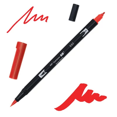 Obojstranný popisovač Tombow abt dual brush - 885, warm red