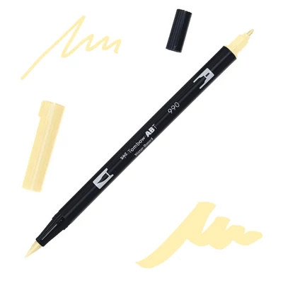 Obojstranný popisovač Tombow abt dual brush - 990, light sand