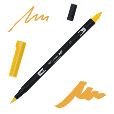 Obojstranný popisovač Tombow abt dual brush - 993, chrome orange
