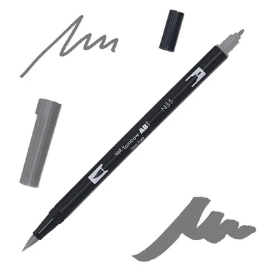 Obojstranný popisovač Tombow abt dual brush - N35, cool gray 12