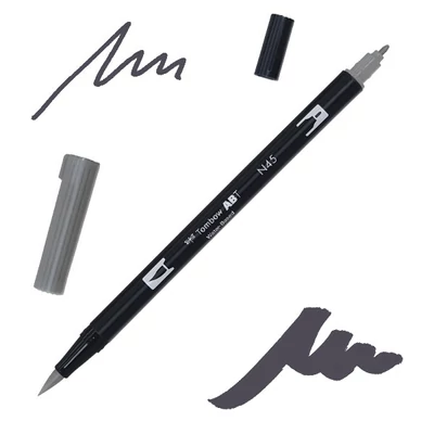 Obojstranný popisovač Tombow abt dual brush - N45, cool gray 10