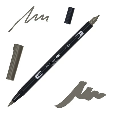 Obojstranný popisovač Tombow abt dual brush- N49, warm grey 8