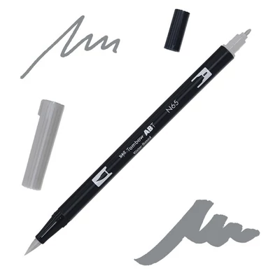 Obojstranný popisovač Tombow abt dual brush - N65, cool gray 5