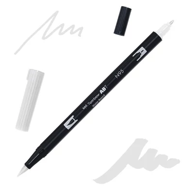 Obojstranný popisovač Tombow abt dual brush - N95, cool gray 1