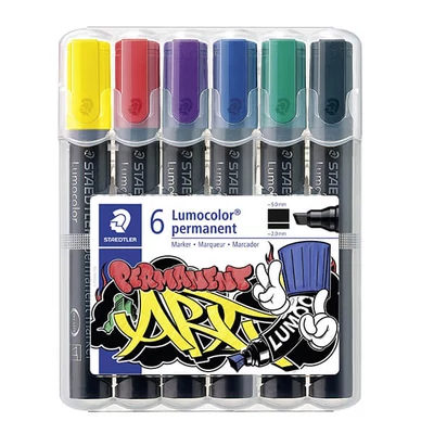 Sada alkoholových popisovačov, Staedtler, Lumocolor Art, 2-5mm - 6 ks