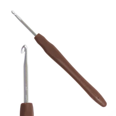 Háčik na háčkovanie na priadzu s ergonomickou silikónovou rukoväťou, DMC - 4,5 mm