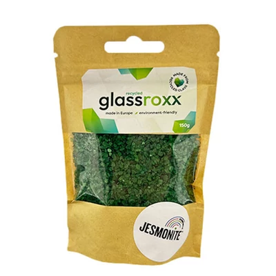 Sklenený granulát Jesmonite GlassRoxx, 150 g - foliage green