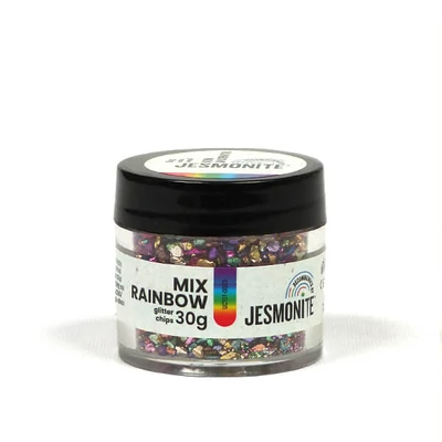 Sklenené granule Jesmonite Glitter Chips, 30 g