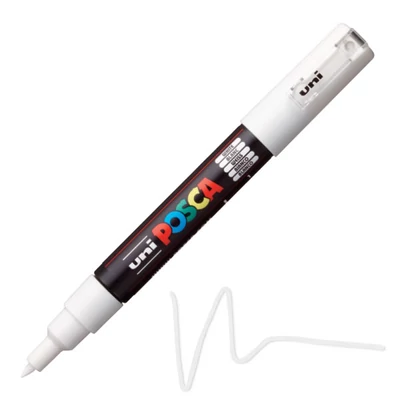 Popisovač UNI POSCA PC-1M 0,7-1 mm - 1, biely