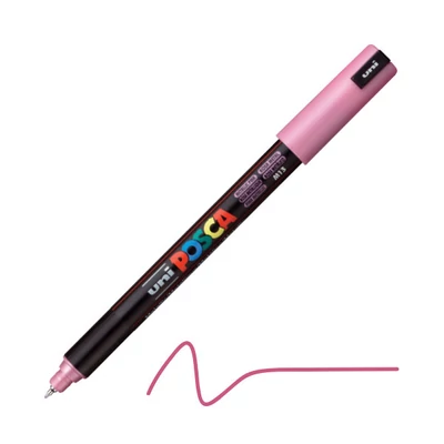 Extra tenký popisovač UNI POSCA PC-1MR, 0,7 mm - M13, metalický ružový