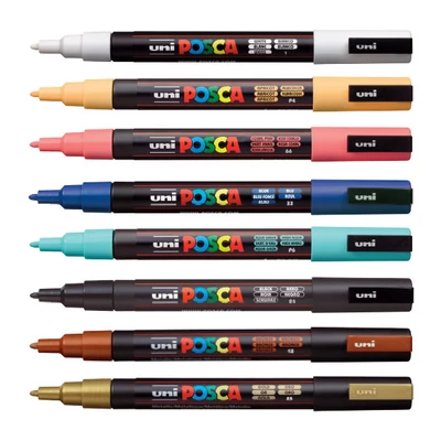 Popisovač UNI POSCA PC-3M, 0,9-1,3 mm - v rôznych farbách