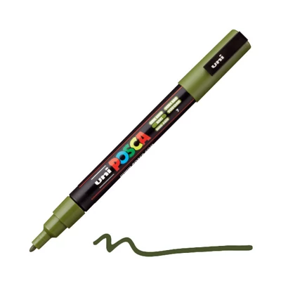 Popisovač UNI POSCA PC-3M, 0,9-1,3 mm - 7, khaki