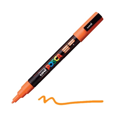 Popisovač UNI POSCA PC-3M, 0,9-1,3 mm - 4, oranžový