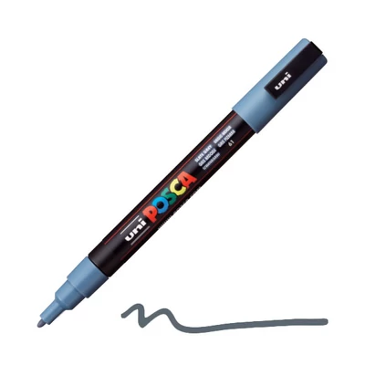 Popisovač UNI POSCA PC-3M, 0,9-1,3 mm - 61, bridlicovo šedý