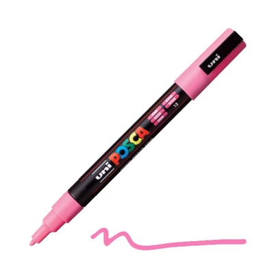 Popisovač UNI POSCA PC-3M, 0,9-1,3 mm - 13, ružový