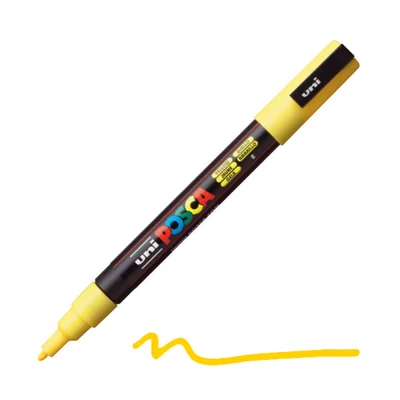 Popisovač UNI POSCA PC-3M, 0,9-1,3 mm - 2, žltý