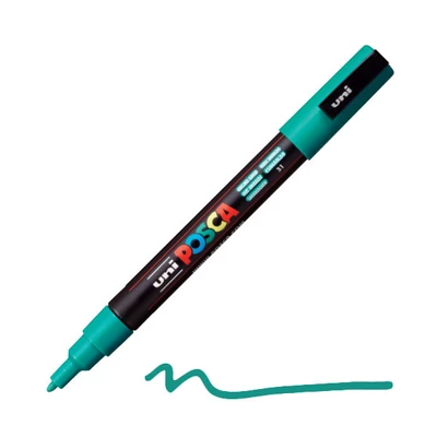 Popisovač UNI POSCA PC-3M, 0,9-1,3 mm - 31, smaragdovo zelený