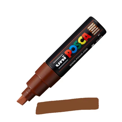 Popisovač UNI POSCA PC-8K, 8 mm - 21, hnedý