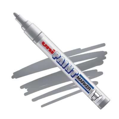 Lakový popisovač na olejovej báze UNI Paint PX-20 - strieborný, 2,2-2,8 mm