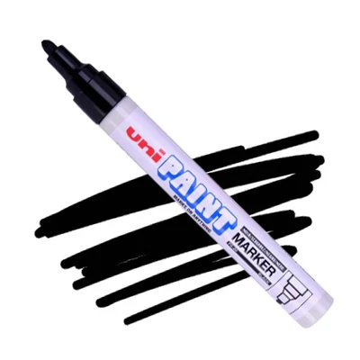 Lakový popisovač na olejovej báze UNI Paint PX-20 - čierny, 2,2-2,8 mm