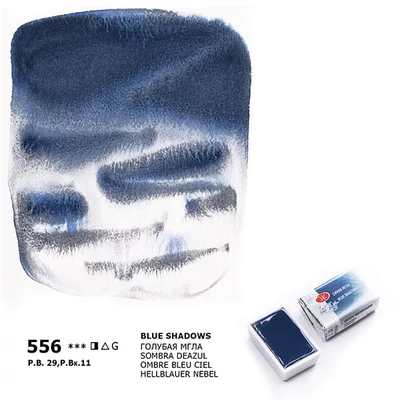 Akvarelová farba v panvičke White Nights, 2,5 ml, granulačná - 556, blue shadows