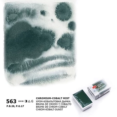 Akvarelová farba v panvičke White Nights, 2,5 ml, granulačná - 563, chromium- cobalt