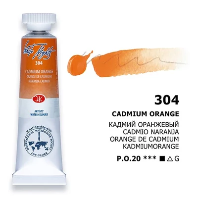 Akvarelová farba v tube White Nights, 10 ml - 304, cadmium orange