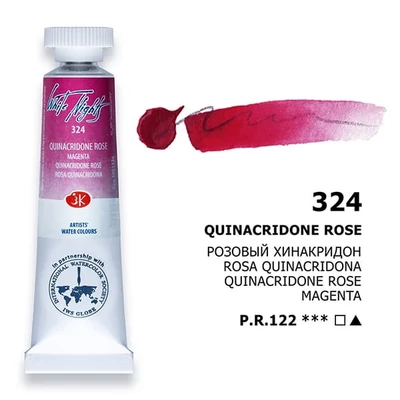 Akvarelová farba v tube White Nights, 10 ml - 324, quinacridone rose