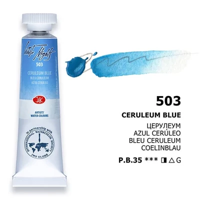 Akvarelová farba v tube White Nights, 10 ml - 503, ceruleum blue