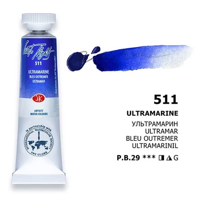Akvarelová farba v tube White Nights, 10 ml - 511, ultramarine